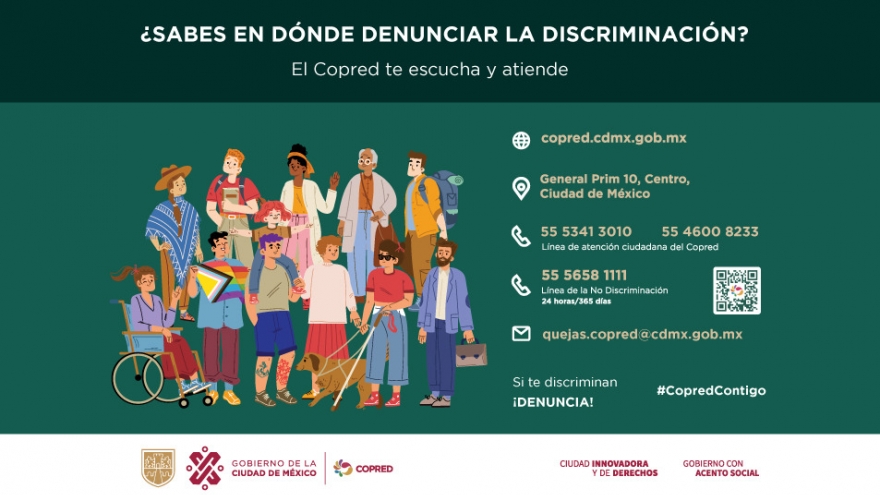 Denuncia cualquier acto de discriminación